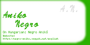 aniko negro business card
