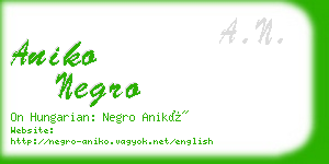 aniko negro business card